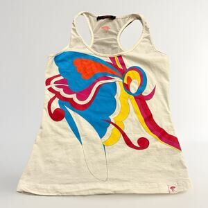 Versace Sport Womens White Halter Neck Tank Top Cod Art Tess Size M MEDIUM